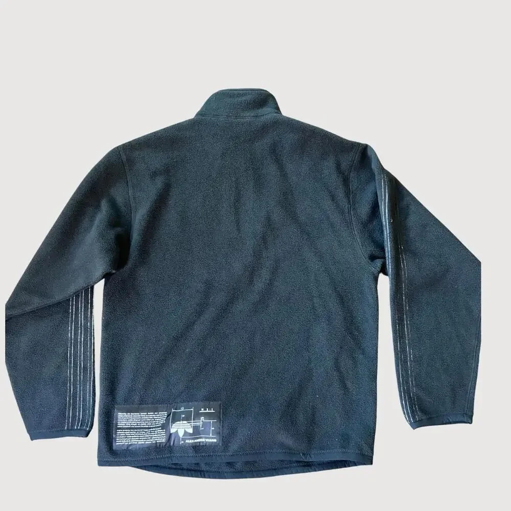 Adidas x Alexander Wang Polar Fleece Half Zip Jacket Black NWT M - Picture 4 of 6